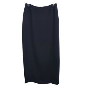 Cache Women's Vintage Black‎ High Waisted Zip Sexy Slit Maxi Pencil Skirt USA 12